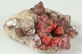 Roselite and Calcite Crystal Association - Aghbar Mine, Morocco #184207-1